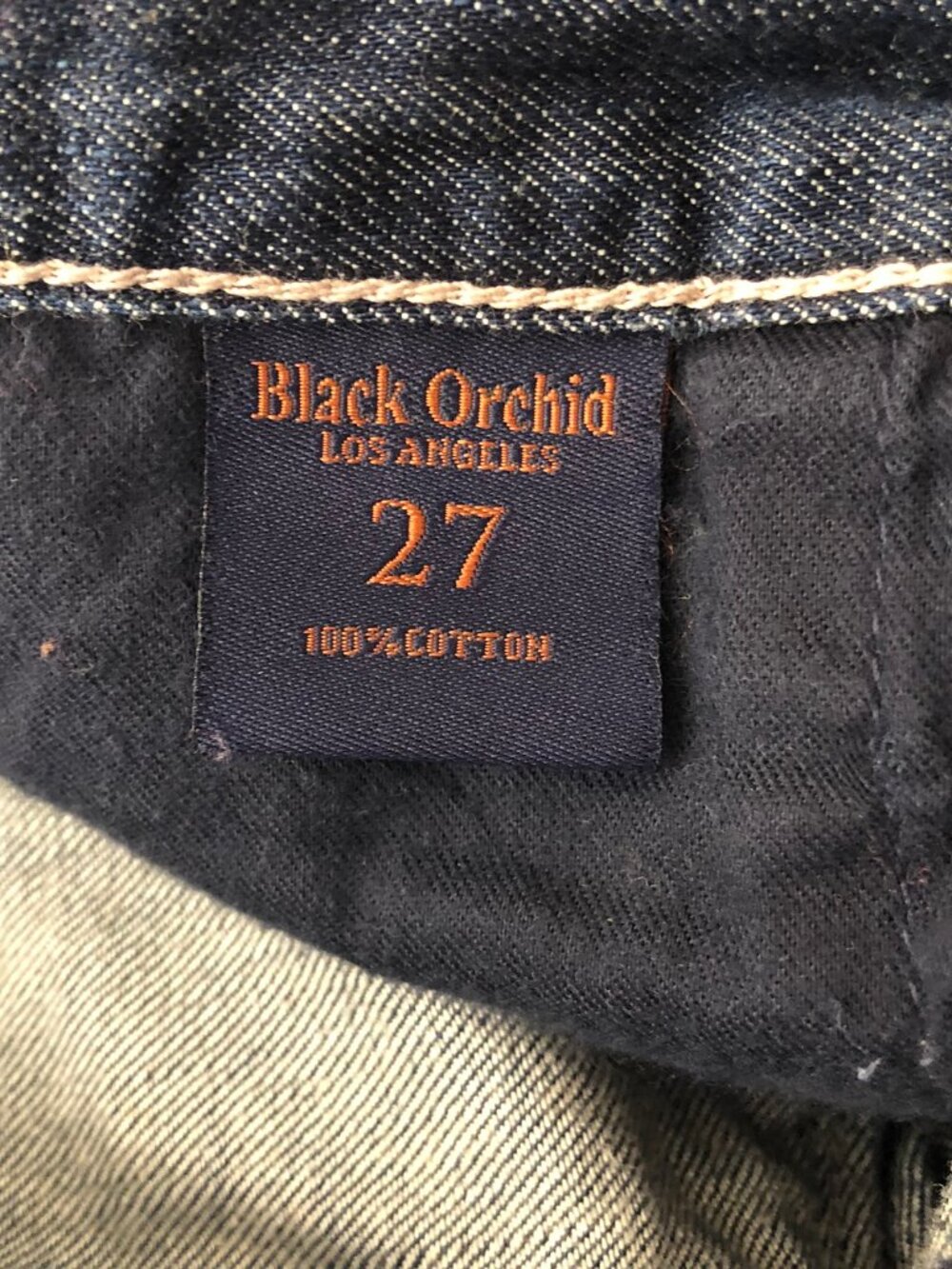 Black Orchid Distressed Boyfriend Jeans Medium Dark Blue Size 27 - Picture 7 of 7